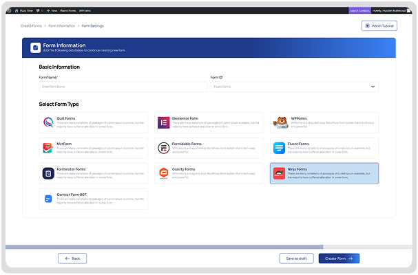 NinjaForms Integration